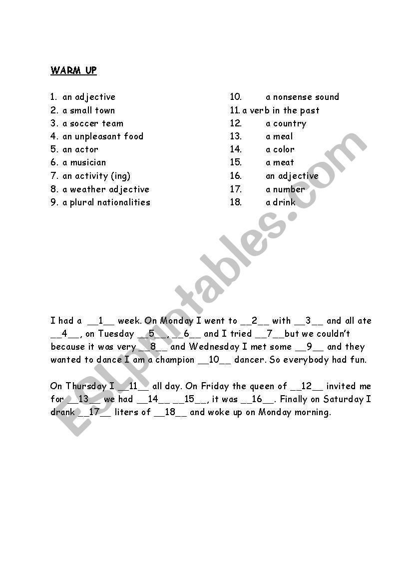 complete it! worksheet