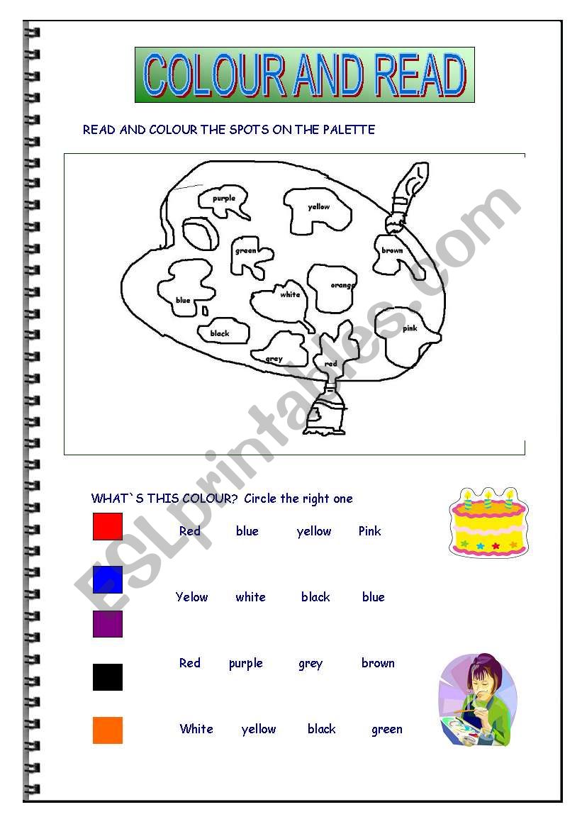 My favourite colours worksheet