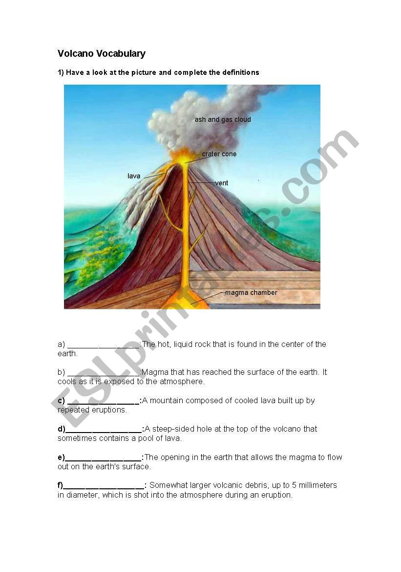 Vocano in Iceland- Vocabulary + listening + grammar