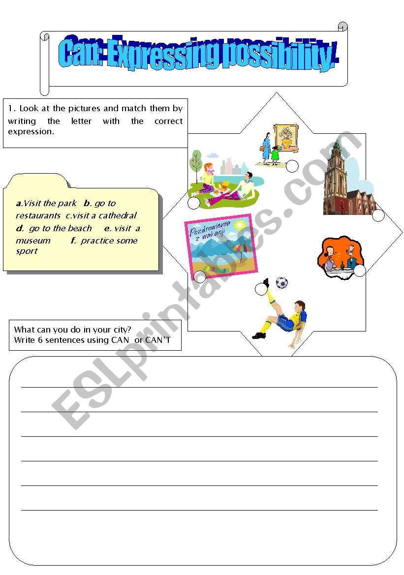 can for possibilities worksheet