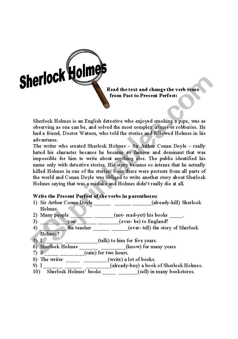 Reading - Sherlock Holmes - Past and Present Perfect