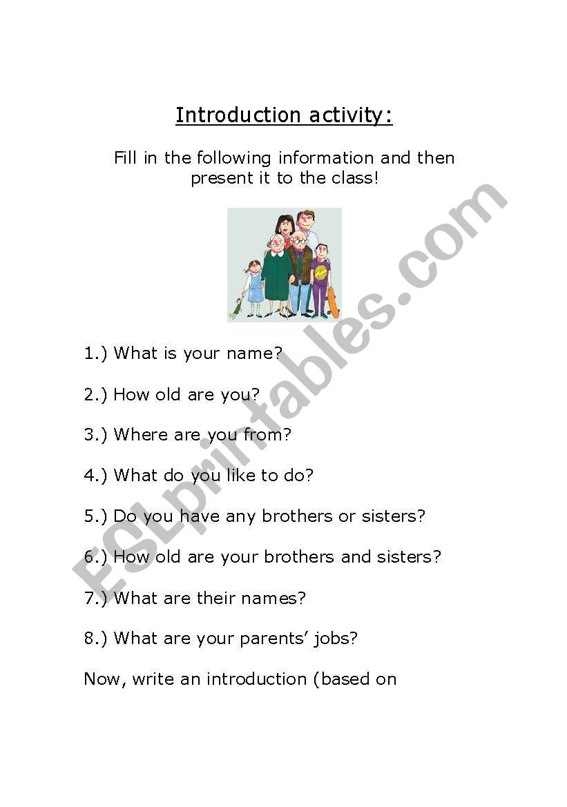 Middle School Introduction Activity