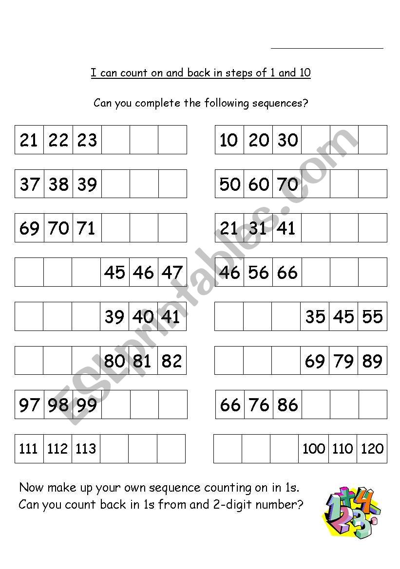 counting in 2s and 10s worksheet