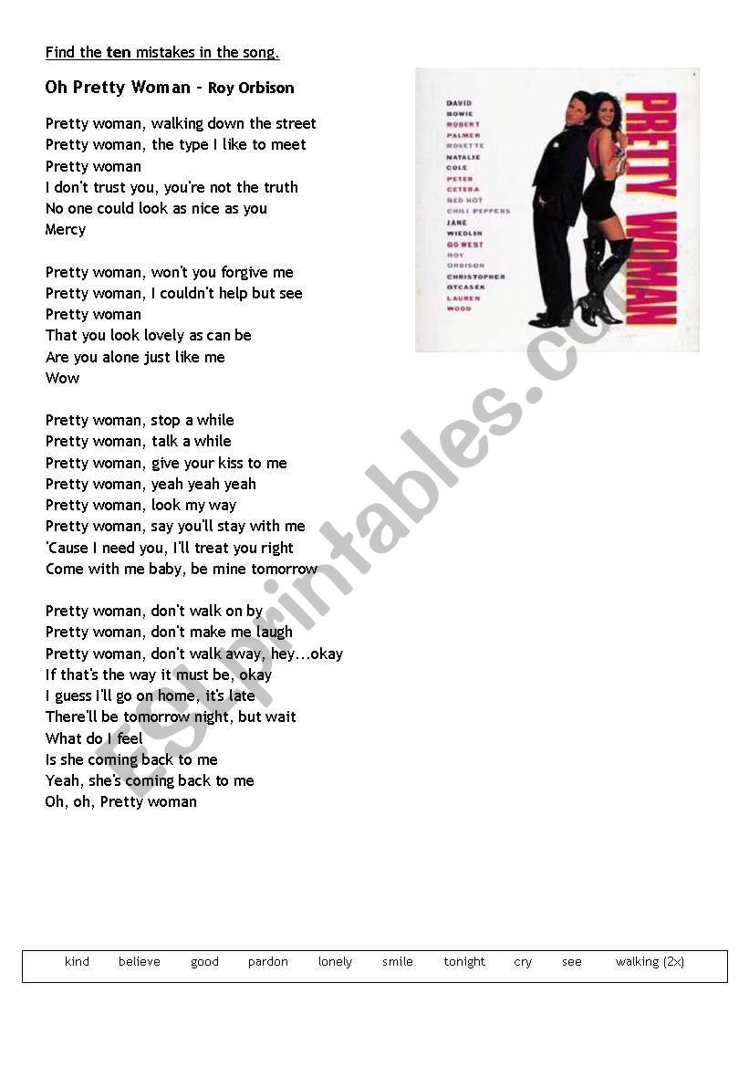 Pretty Woman worksheet