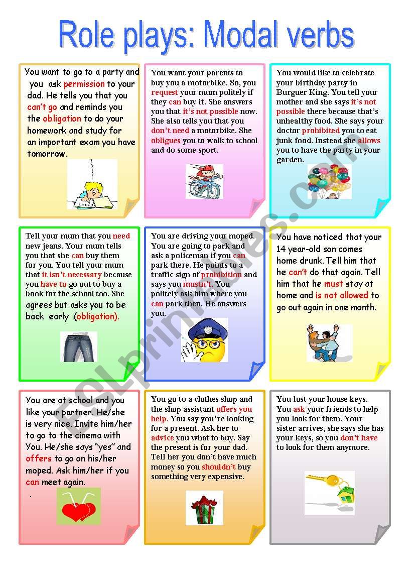 ROLE PLAYS - SCHOOL discussion start…: English ESL worksheets pdf