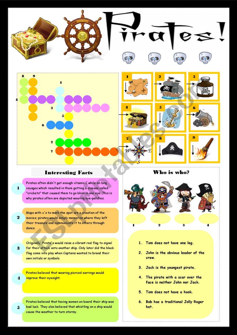 Pirates worksheet