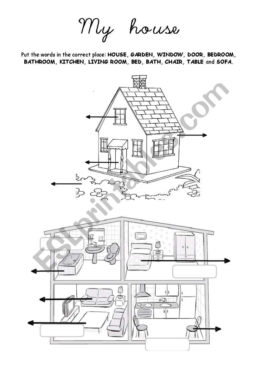 My house worksheet