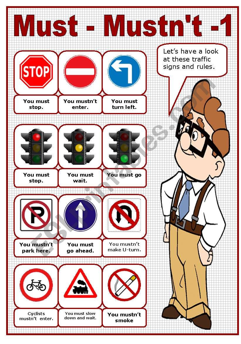 MUST - MUSTNT - 1 - TRAFFIC RULES POSTER (editable)