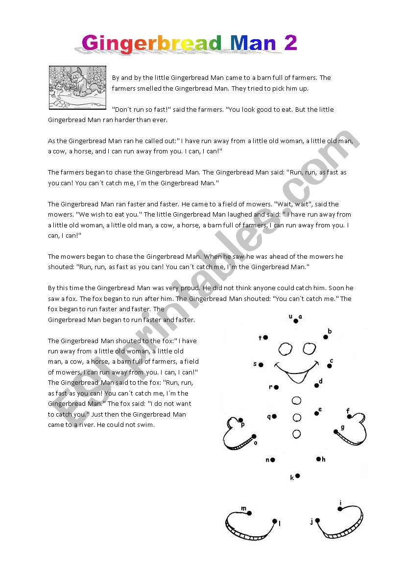 Gingerbread Man 2 worksheet