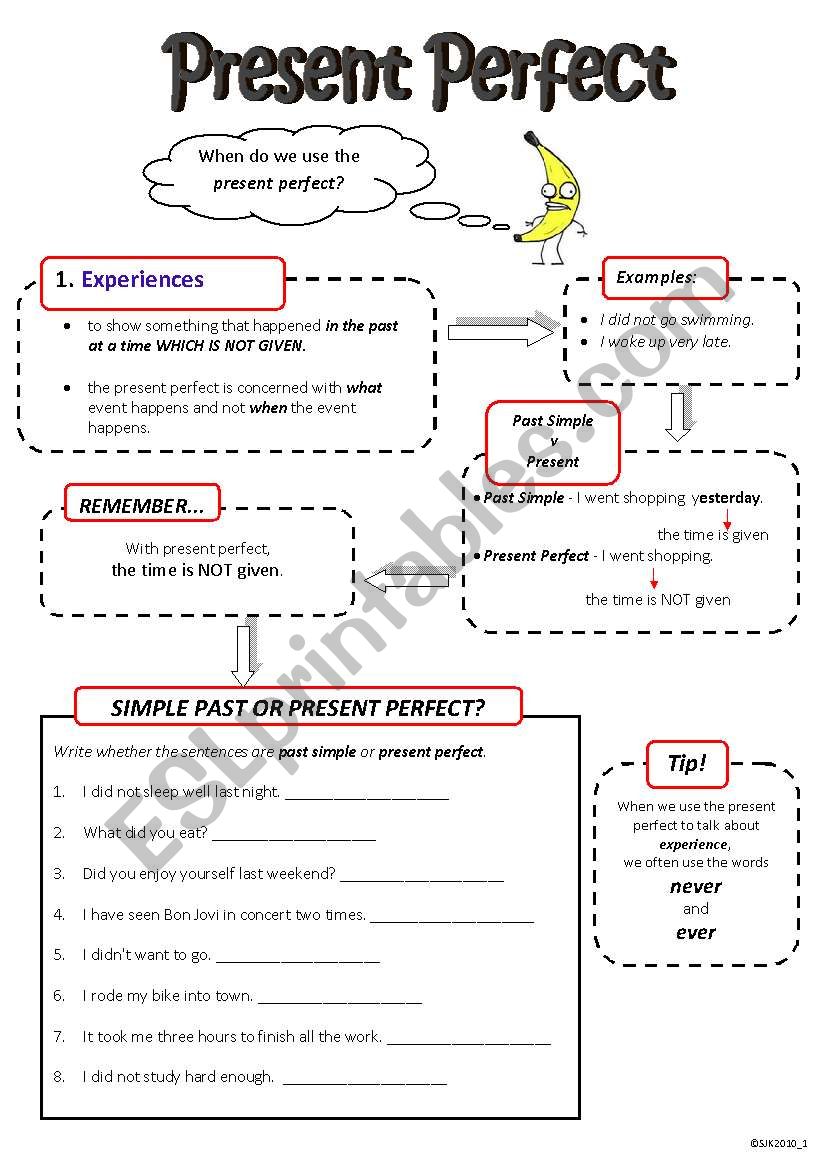 Present Perfect Explained worksheet