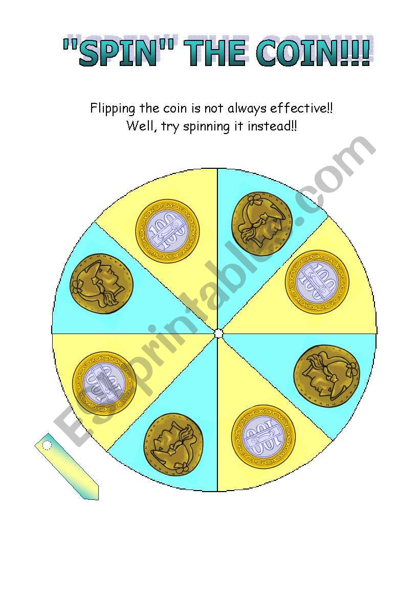 Coin Spinner worksheet