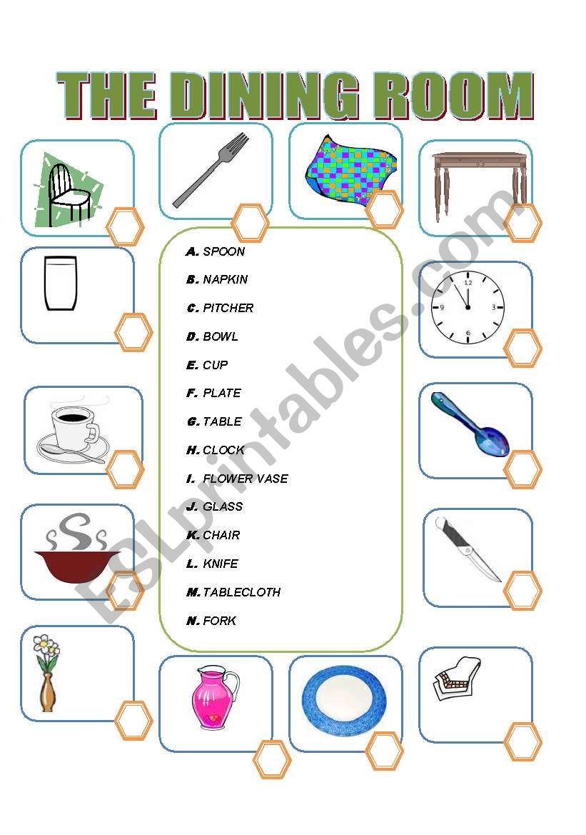 THE DINING  ROOM worksheet