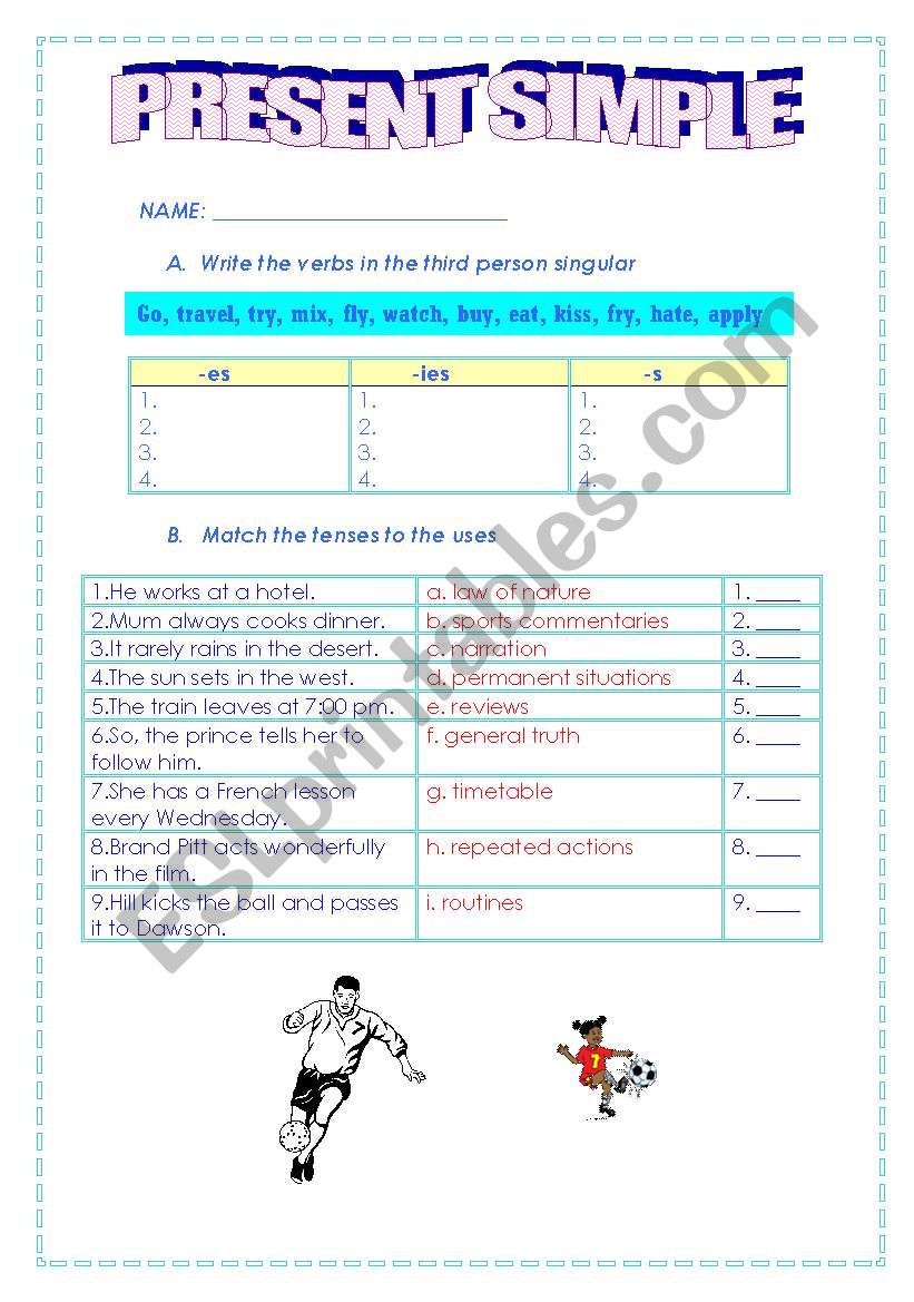 PRESENT SIMPLE QUIZ worksheet