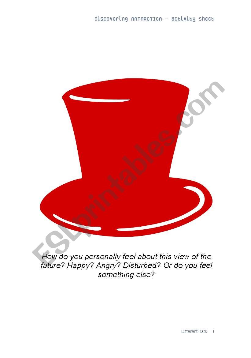 ten thinking hats worksheet