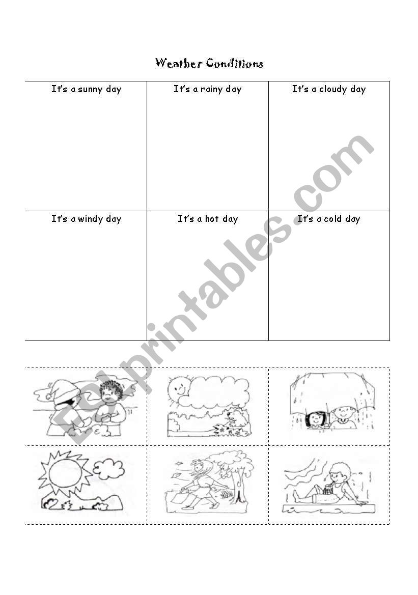 Weather Conditions worksheet