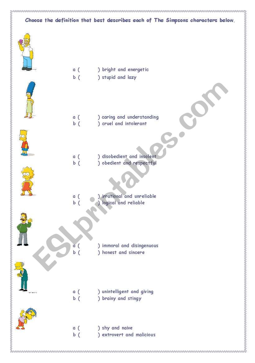 Descriptive Adjectives  worksheet