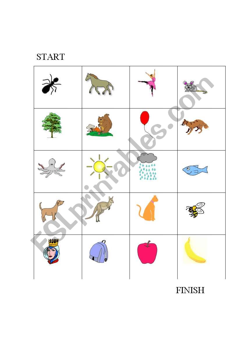 maze with pictures worksheet