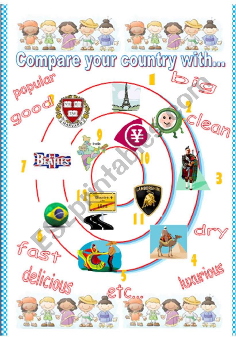 Compare your country with... worksheet
