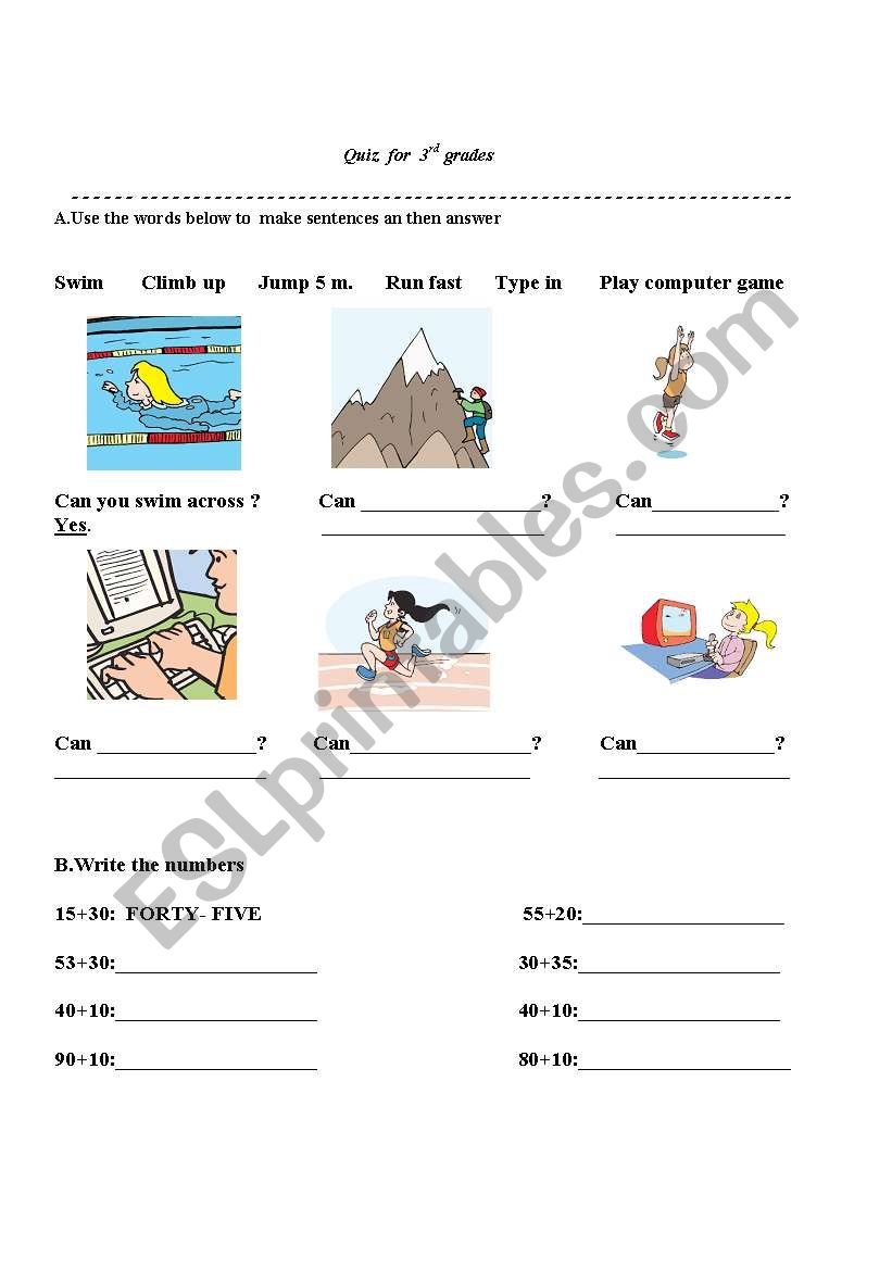 quiz worksheet