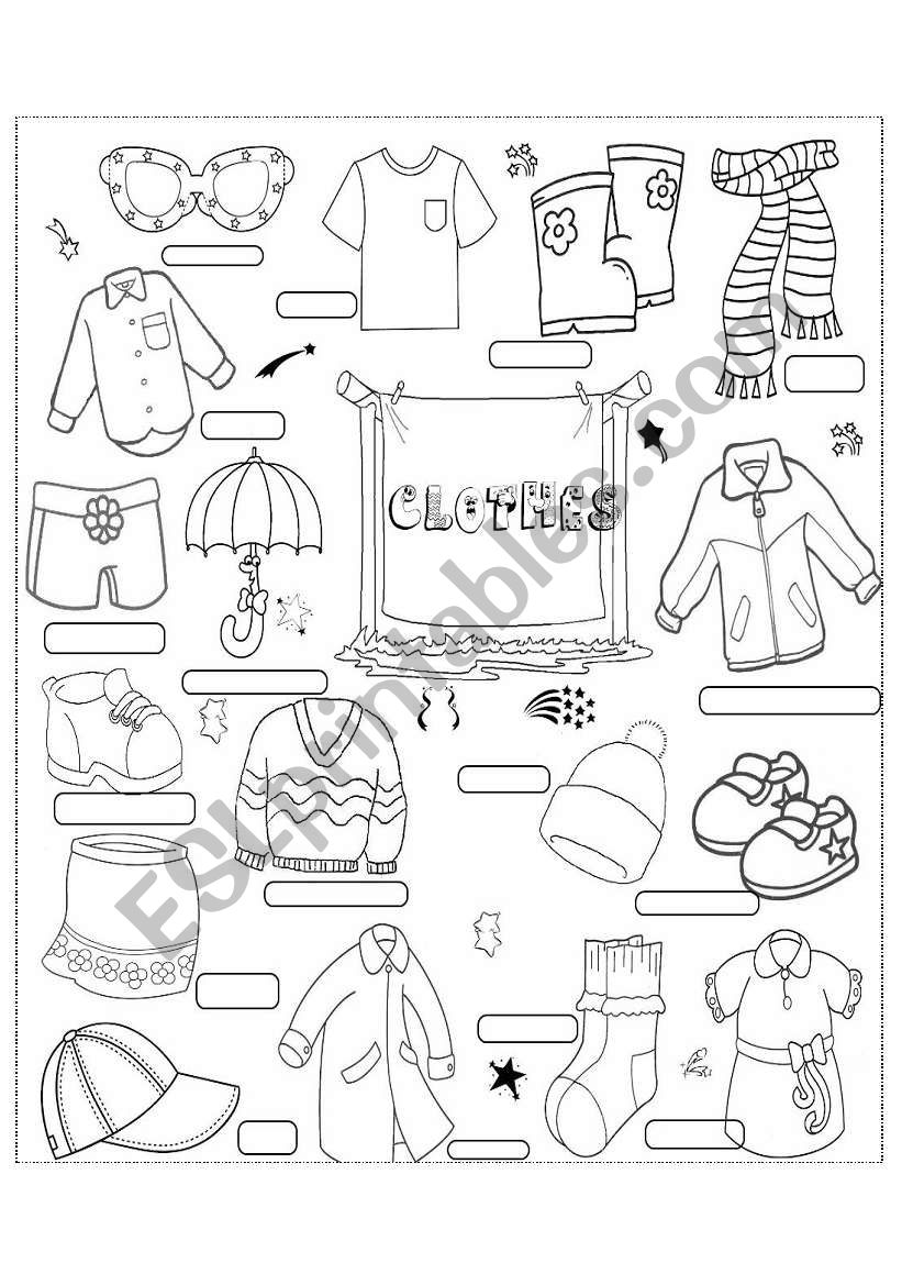 clothes worksheet