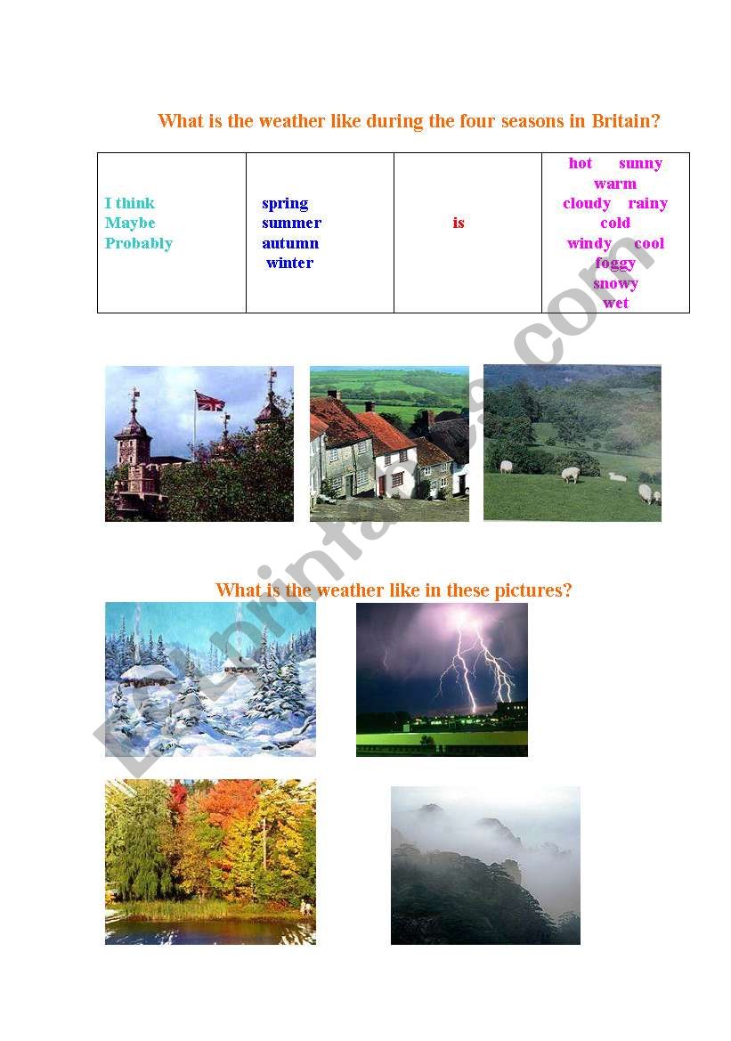 weather worksheet