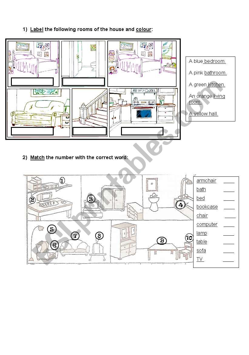 house worksheet