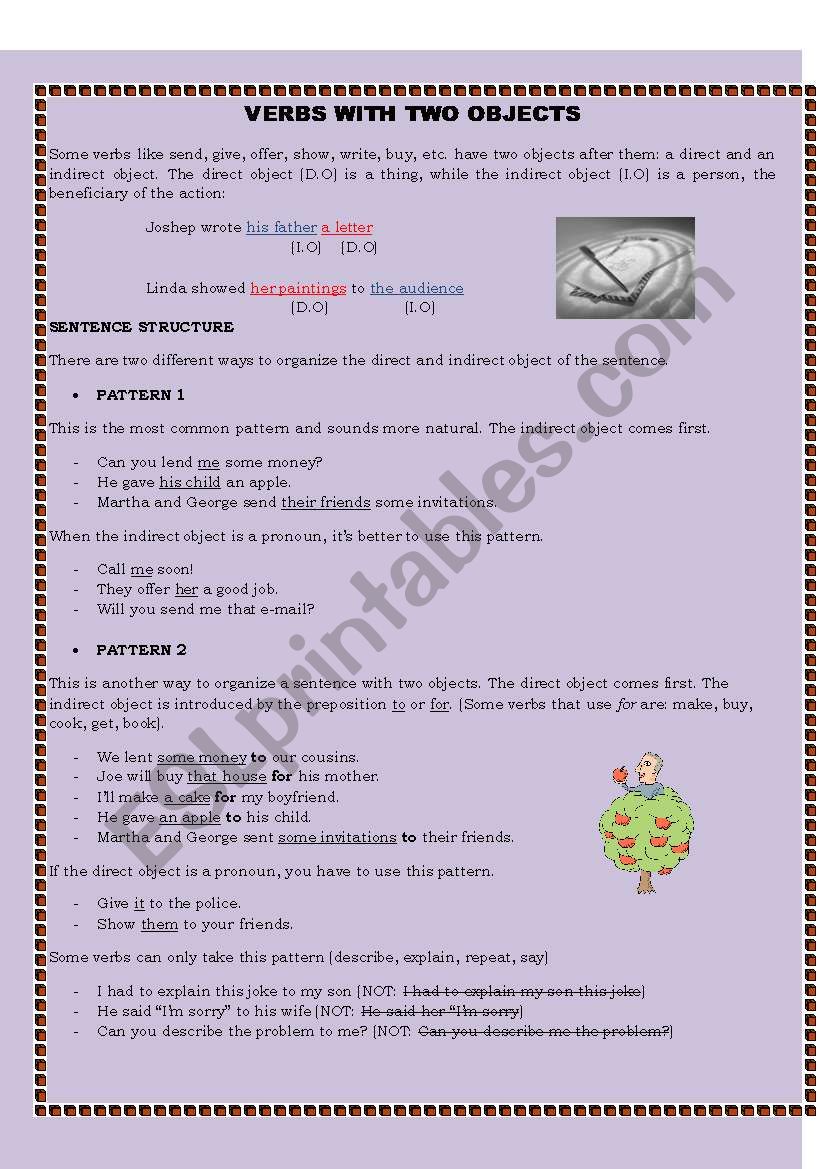 verbs-with-two-objects-esl-worksheet-by-jvcasteblancob