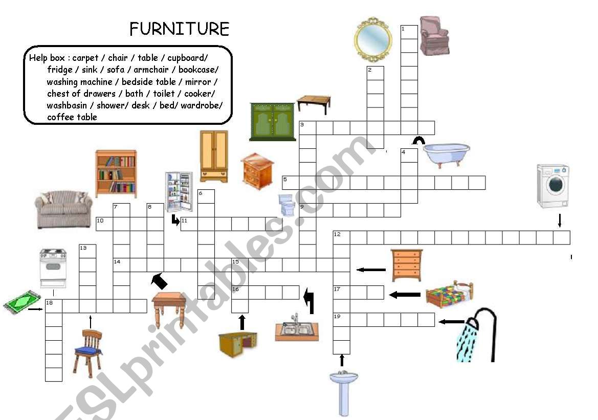 Furniture worksheet