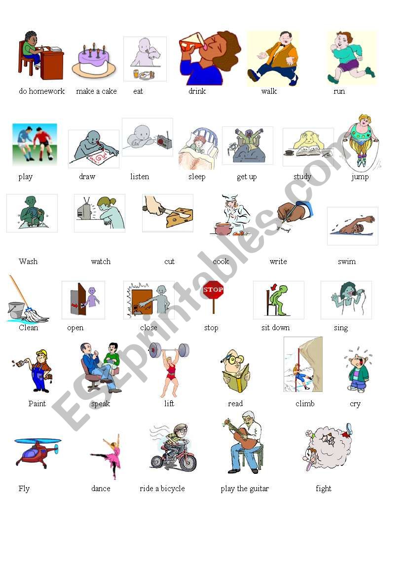 some basic verbs worksheet