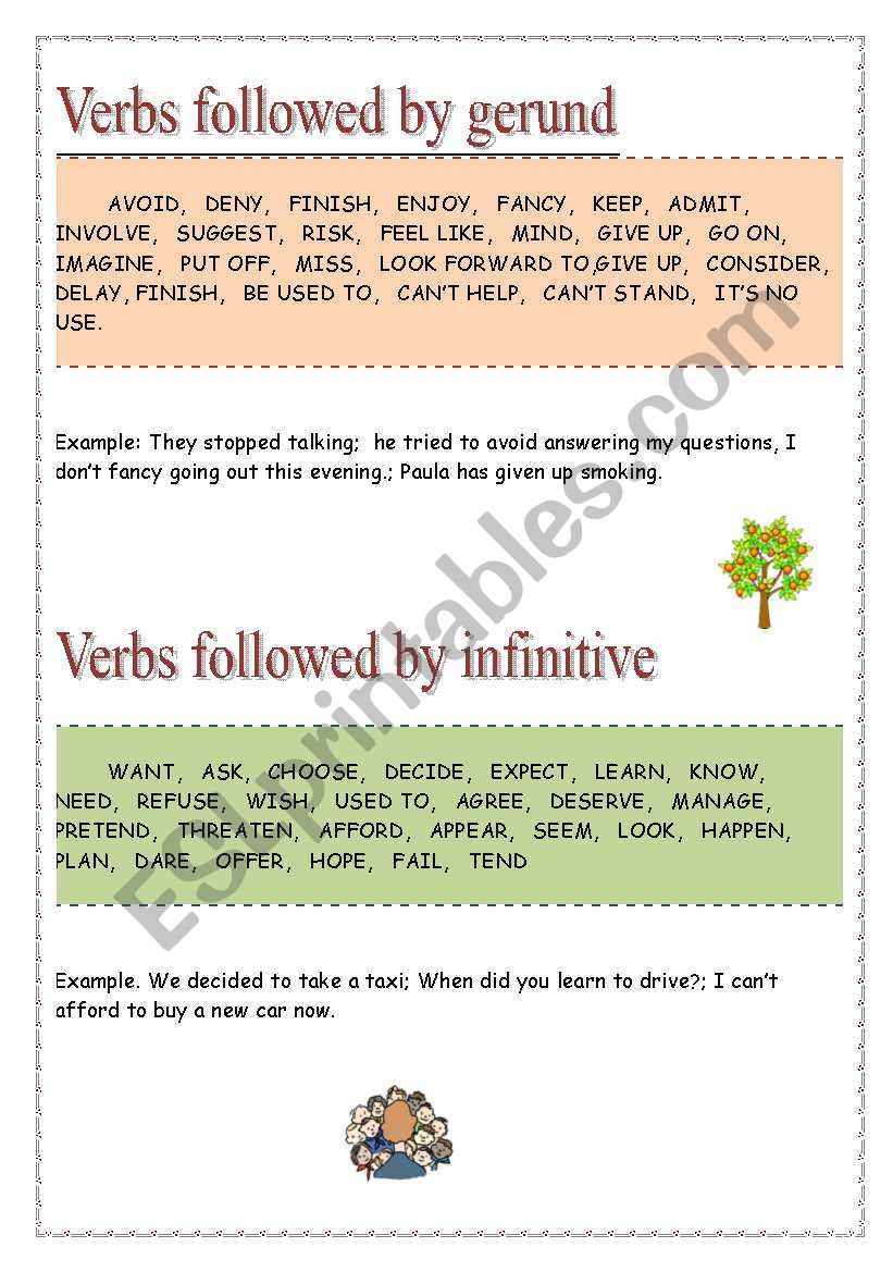 INFINITIVE OR GERUND worksheet