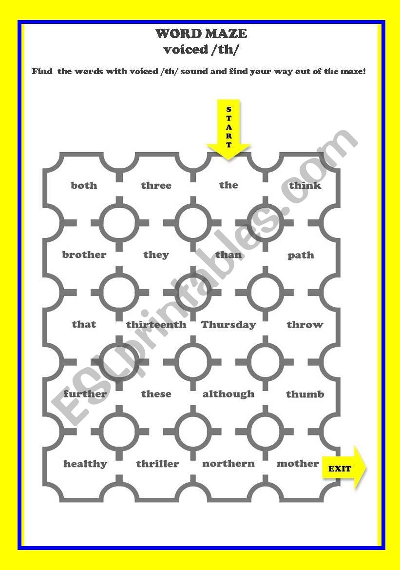 PRONUNCIATION word maze voiced 