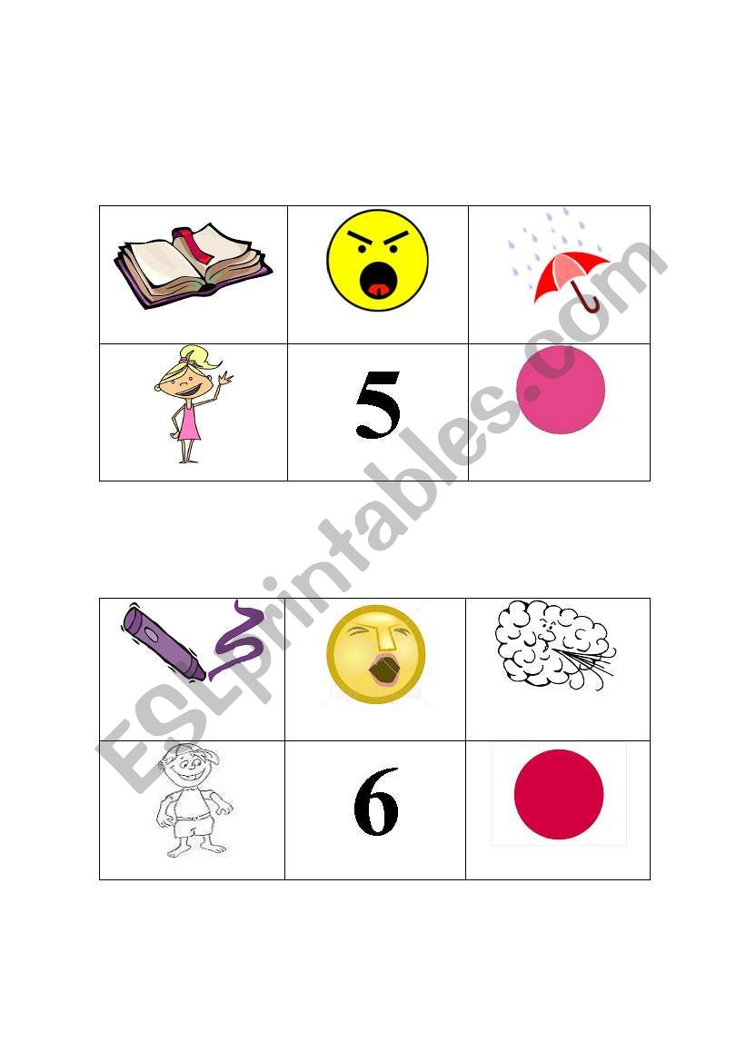 Bingo- Vocabulary consolidation