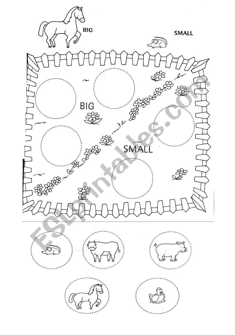 big or small worksheet