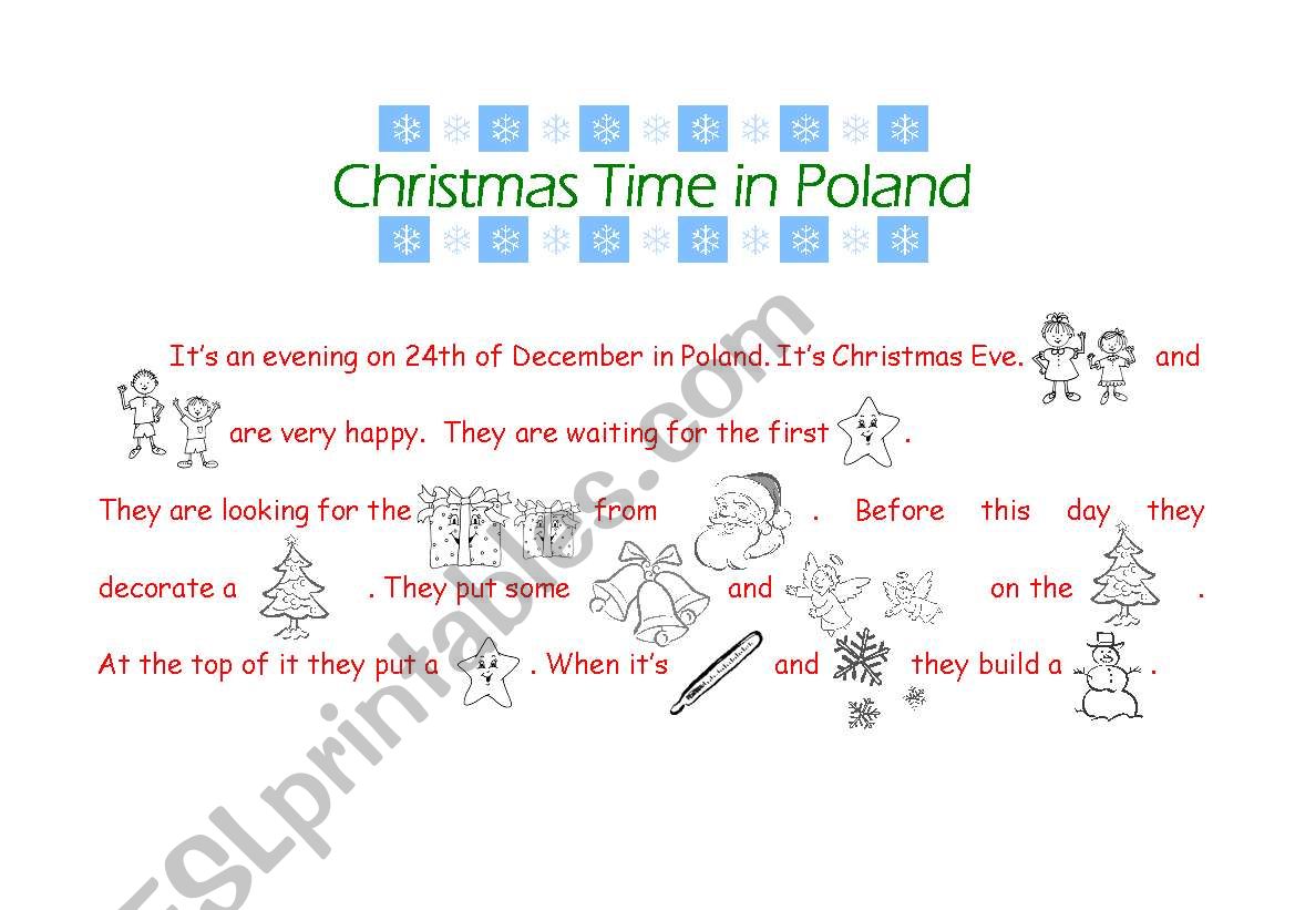 Christmas time in Poland worksheet