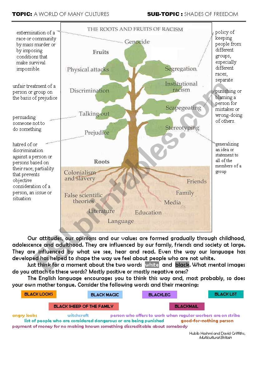 The Roots and Fruits of Racism