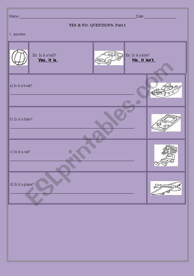 Toys- Is it...? worksheet