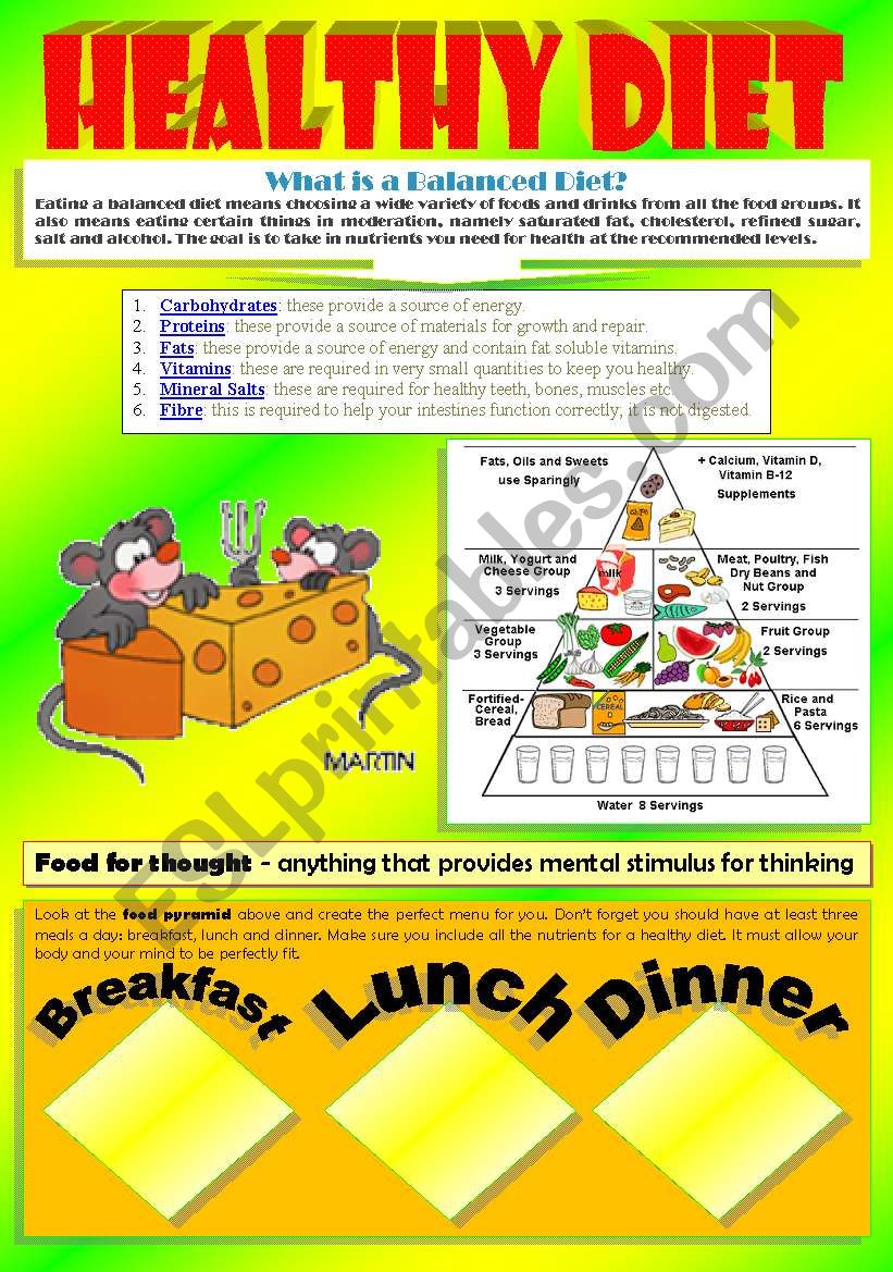 FOOD (Part I) worksheet