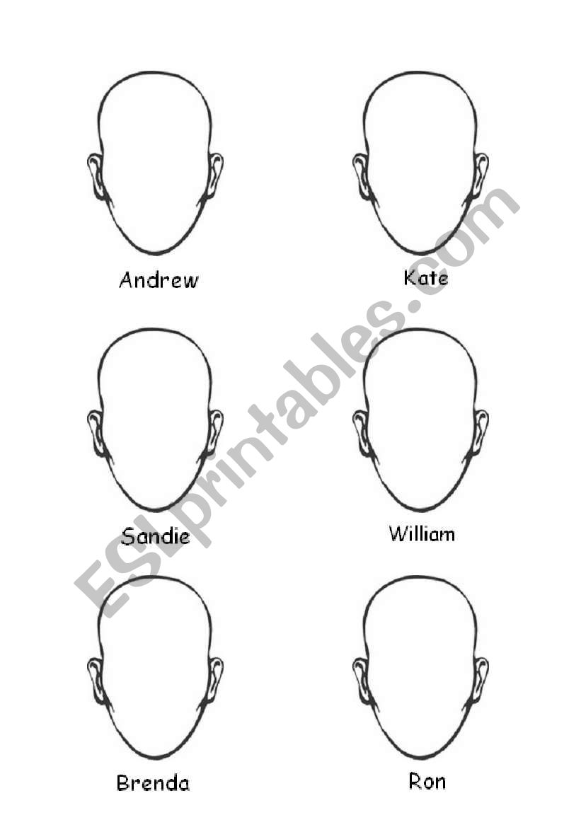 Empty faces worksheet