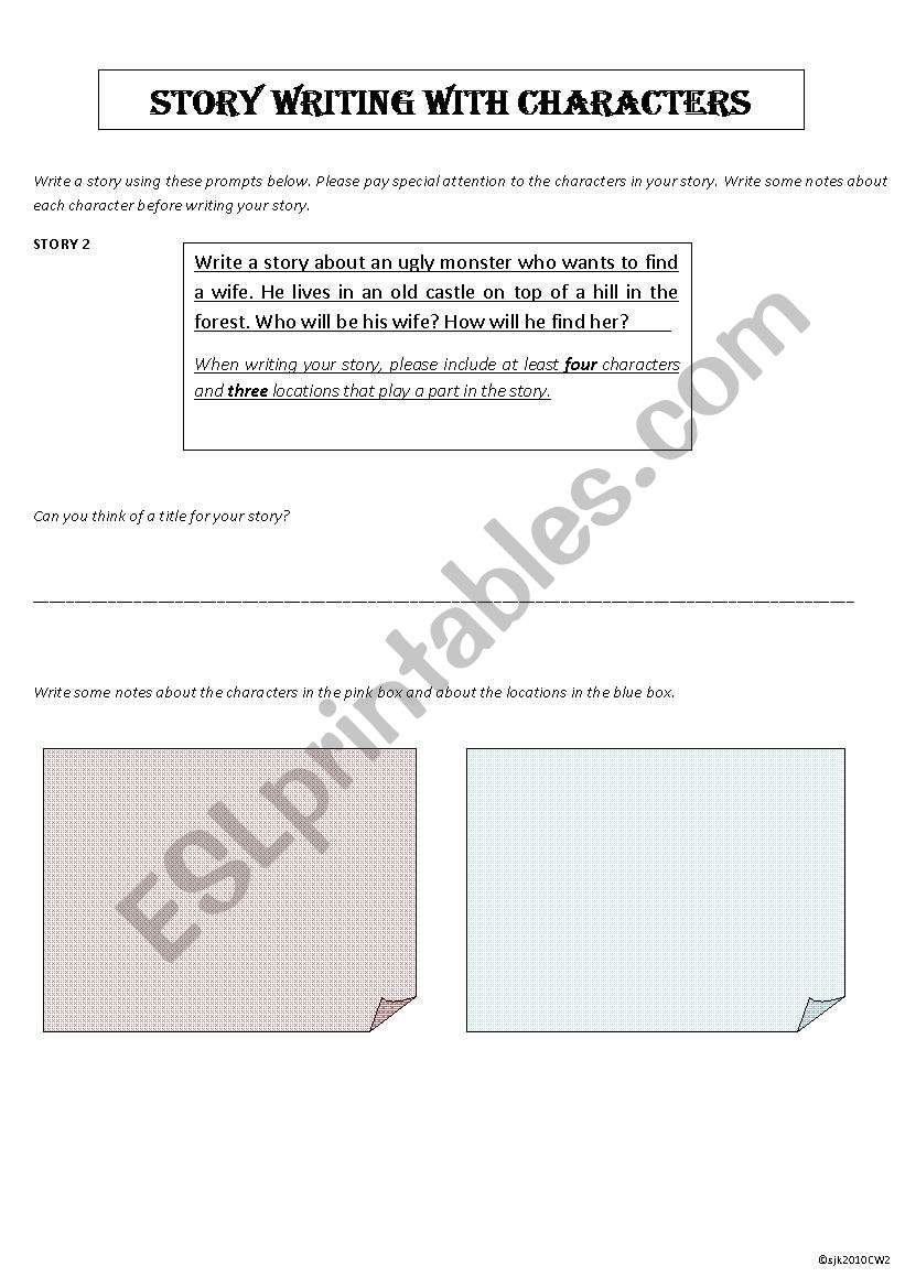 Story Writing 2 worksheet