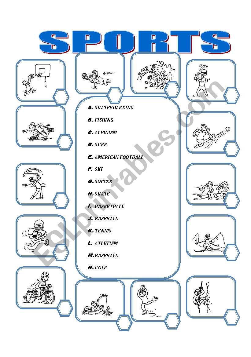 SPORTS worksheet