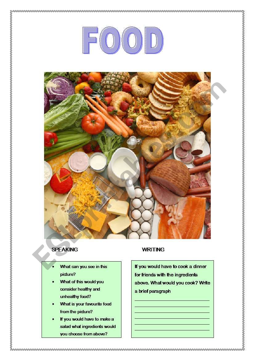 FOOD worksheet