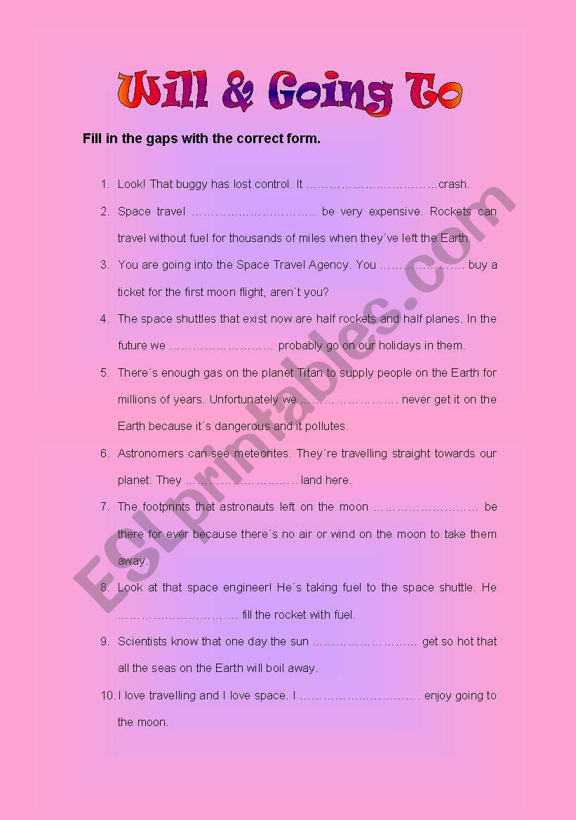 FUTURE TENSES worksheet