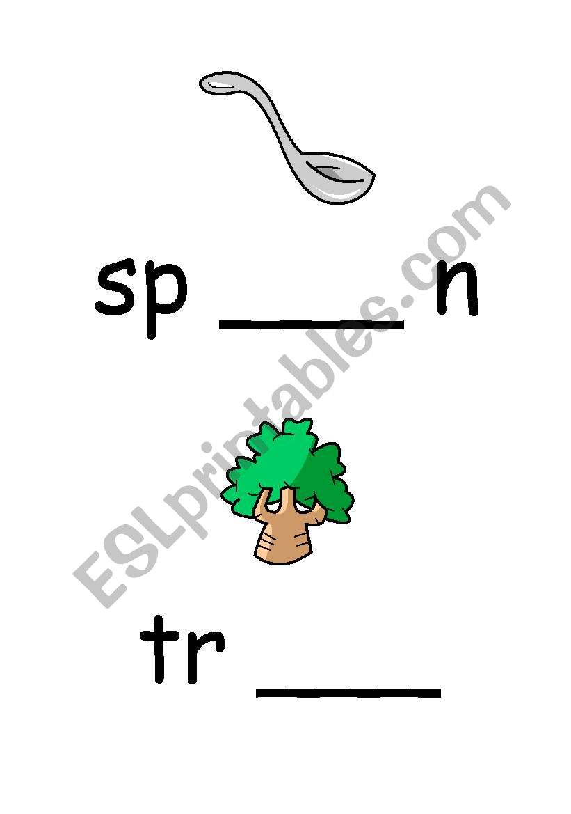 fill in the missing sounds phase 3 and 4