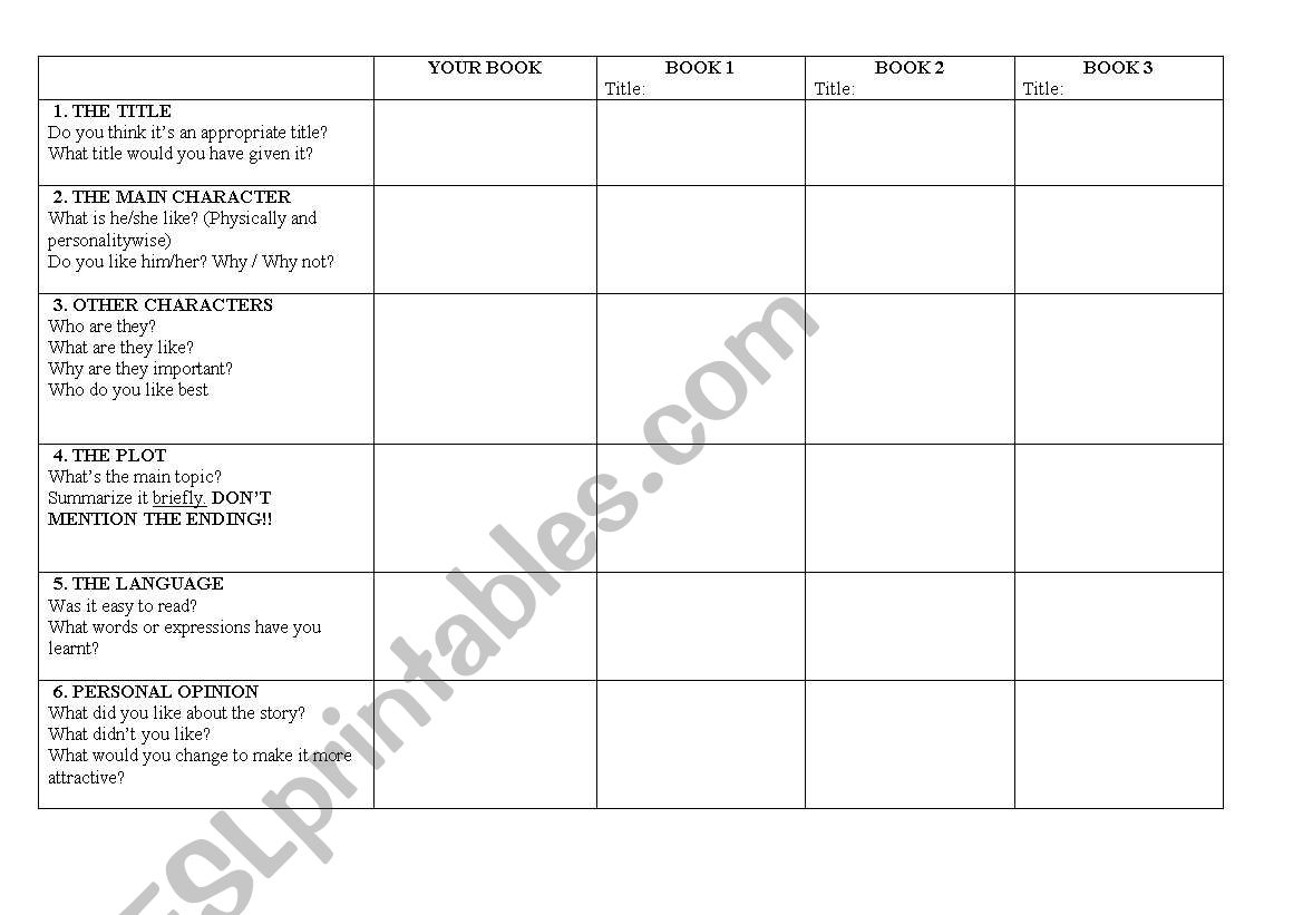 GRADED READERS worksheet