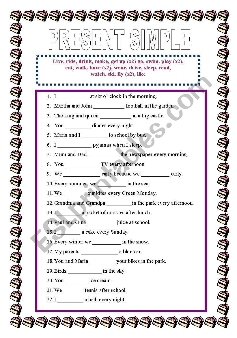 Present simple i you we they worksheet images and photos finder