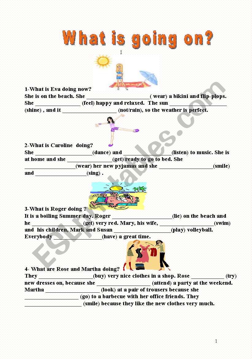 What is going on?  worksheet