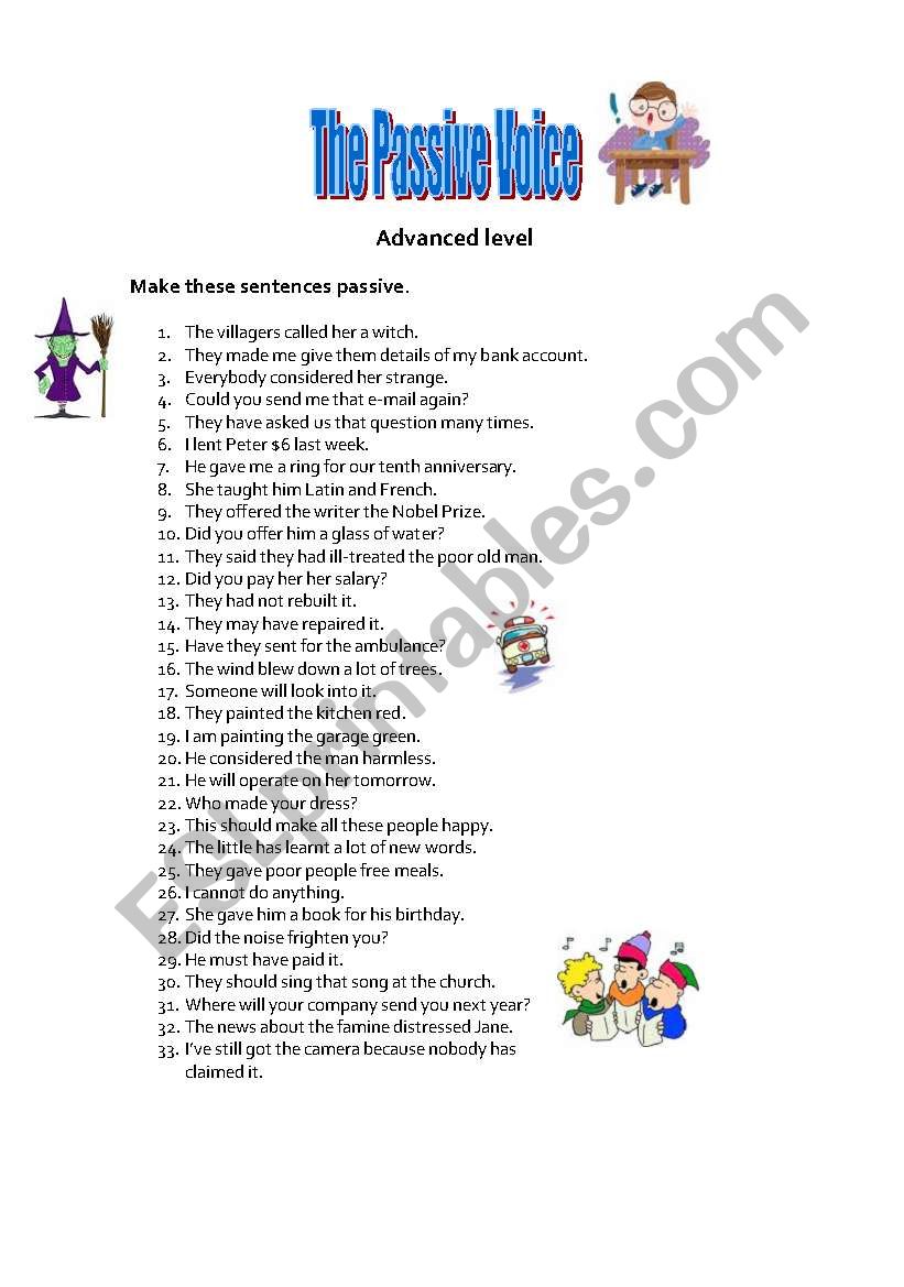 The Passive Voice worksheet