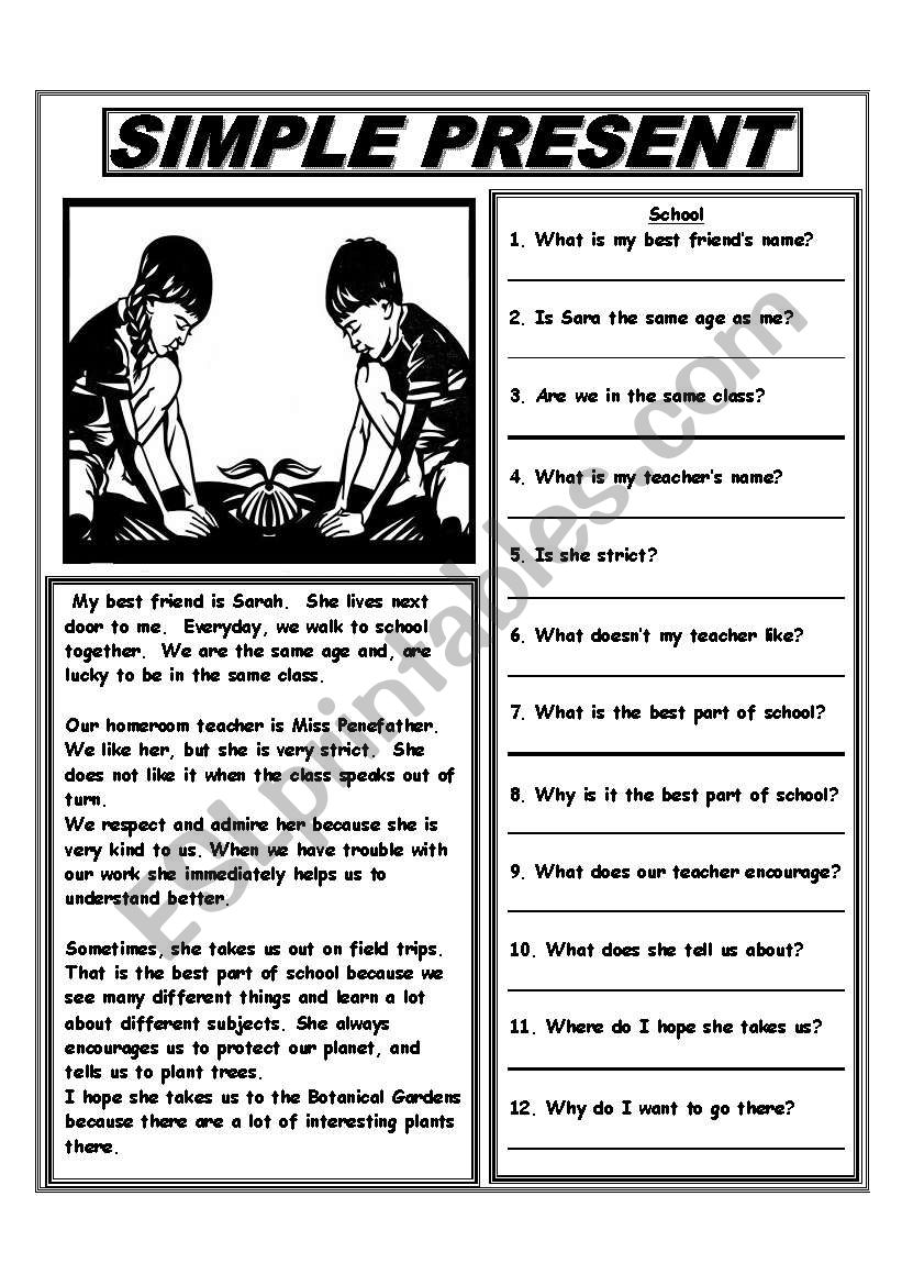 SIMPLE PRESENT worksheet