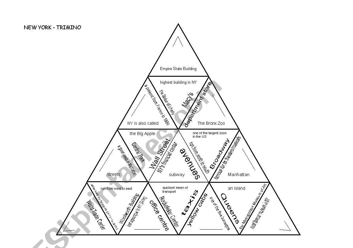 NEW YORK TRIMINO worksheet