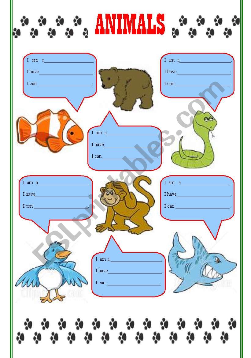 Animals (1) worksheet